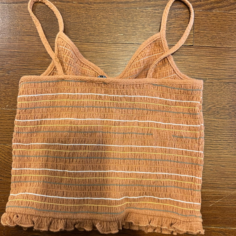 Orange Ruched Tank - Picture 2 of 3